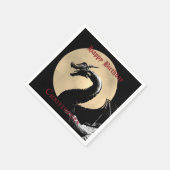 Personalisierter Mythischer Drache zum Geburtstag Serviette (Ecke)