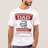 Personalisierter Nachbarschafts-Vater Warngitter r T-Shirt (Vorderseite)