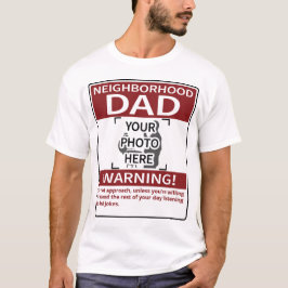 Personalisierter Nachbarschafts-Vater Warngitter r T-Shirt