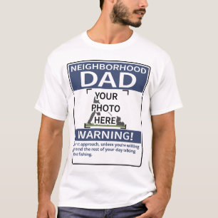 Personalisierter Nachbarschafts-Vater Warnhinweis  T-Shirt
