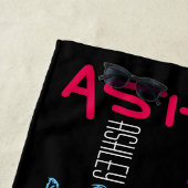 Personalisierter Nachname 6 Buchstaben Strandhandt Strandtuch (Beispiel)