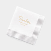 Personalisierter Nachname Gold Foil Wedding Napkin Servietten Mit Folie (Links)