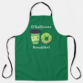 Personalisierter Nachname Green Irish Breakfast Sc Schürze (Vorderseite)