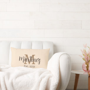 Personalisierter Nachname Hochzeitskissen Lendenkissen