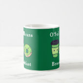 Personalisierter Nachname Irland Frühstück Donut T Kaffeetasse (Mittel)