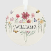 Personalisierter Nachname Ornament (Rückseite)