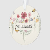 Personalisierter Nachname Ornament (Vorderseite)