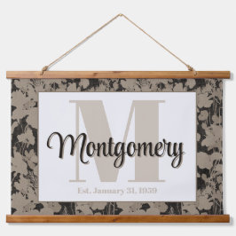 Personalisierter Nachname Wall Art Print Est Gesch Wandteppich Mit Holzrahmen