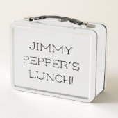 Personalisierter NACHO LUNCH Tortilla Chip mit Käs Metall Lunch Box (Rückseite)