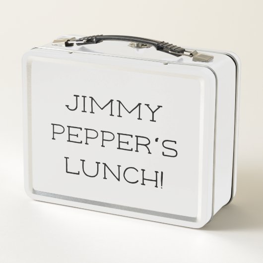 Personalisierter NACHO LUNCH Tortilla Chip mit Käs Metall Lunch Box (Rückseite)