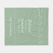 Personalisierter Nachwuchslehrer Sage Green White Fleecedecke (Vorderseite (Horizontal))