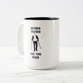 Personalisierter Nachwuchslehrer Zweifarbige Tasse (Vorderseite Links)