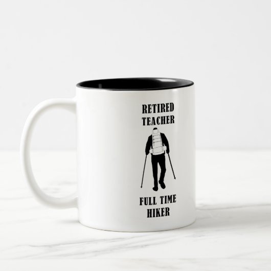 Personalisierter Nachwuchslehrer Zweifarbige Tasse (Links)