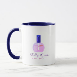 Personalisierter Nageldesigner Lila Nagellack Tasse