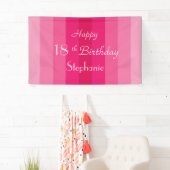 Personalisierter Name 16. 18. Geburtstag Rosa Stre Banner (Insitu)