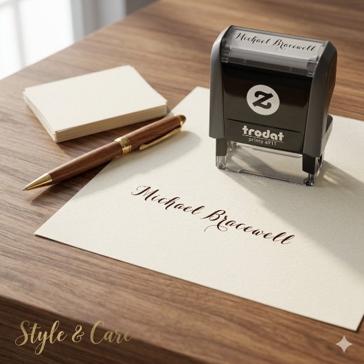 Personalisierter Name 1.4" x 0.4" selbstfarbiger K Permastempel