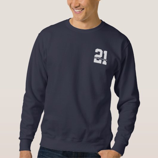 Personalisierter Name 21. Geburtstag Moderne Sweatshirt (Vorderseite)
