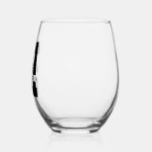 Personalisierter Name 21. Geburtstag Moderne Weinglas Ohne Stiel (Links)