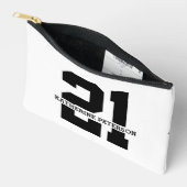 Personalisierter Name 21. Geburtstag Moderne Zubehörtasche (Offen)
