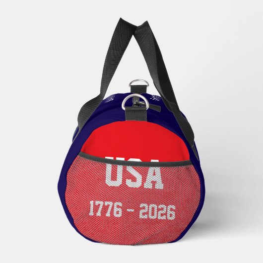 Personalisierter Name 250 Jubiläum USA Flaggen Duffle Bag (Rechts)
