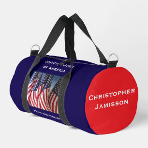 Personalisierter Name 250 Jubiläum USA Flaggen Duffle Bag