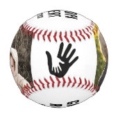 Personalisierter Name & 2 Foto Opa Baseball (Vorderseite)