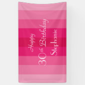 Personalisierter Name 30. 35. Geburtstag Rosa Stre Banner (Vertikal)