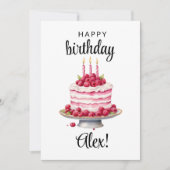 Personalisierter Name 3 Geburtstagskarte Feiertagskarte (Vorderseite)