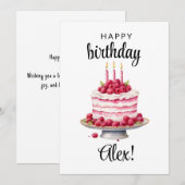 Personalisierter Name 3 Geburtstagskarte Feiertagskarte (Vorne/Hinten)