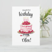 Personalisierter Name 3 Geburtstagskarte Feiertagskarte (Stehend Vorderseite)