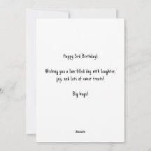 Personalisierter Name 3 Geburtstagskarte