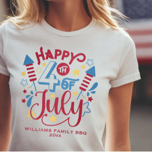 Personalisierter Name 4. Juli T-Shirt