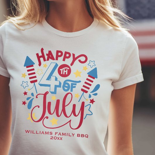 Personalisierter Name 4. Juli T-Shirt