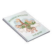 Personalisierter Name 4Rd Wildtier-Notebook Notizblock (Rechte Seite)
