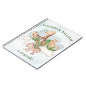 Personalisierter Name 4Rd Wildtier-Notebook Notizblock (Linke Seite)