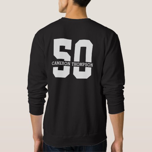 Personalisierter Name 50. Geburtstag Moderne Sweatshirt (Rückseite)