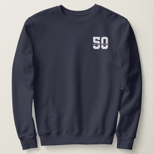 Personalisierter Name 50. Geburtstag Moderne Sweatshirt (Design vorne)