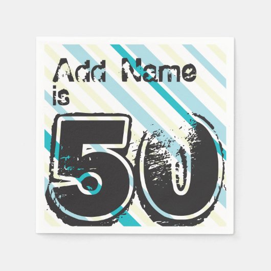 Personalisierter Name 50 Jahre Geburtstag - 50. Ge Serviette (Vorderseite)