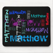 Personalisierter Name 7 Buchstaben Mousepad (Vorne)