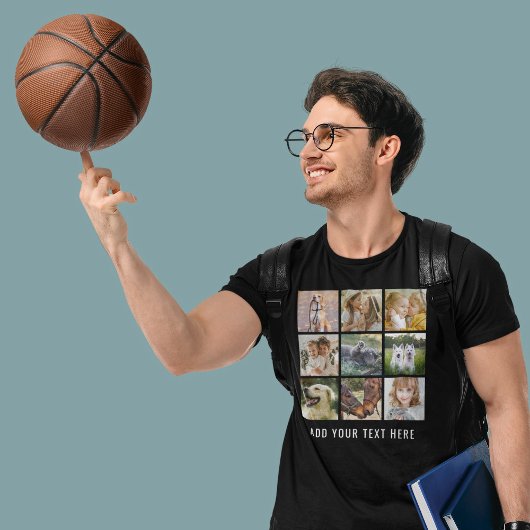 Personalisierter Name 9 FotoCollage T-Shirt