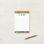 Personalisierter Name Abstrakt farbig zu erledigen Post-it Klebezettel (Auf Schreibtisch)