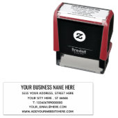 Personalisierter Name Adresse Text Info Stempel (Beispiel)