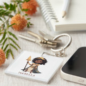 Personalisierter Name Afrikanischer Kleine Ritterk Schlüsselanhänger (Vorderseite rechts)