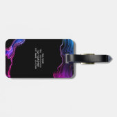 Personalisierter Name Agent Agate Lila Gepäckanhänger (Rückseite horizontal)