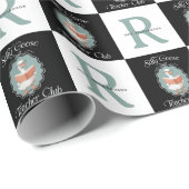 Personalisierter Name Albern Gänserlehrer Club Geschenkpapier (Rolleneckpunkt)