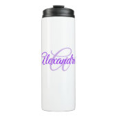 Personalisierter Name Alexandria Thermosbecher (Vorderseite)