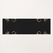 Personalisierter Name Aligned Gold Chakra Yogamatte (Rückseite (Horizontal))