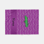 Personalisierter Name Alligator lila Fledermäuse Fleecedecke (Vorderseite (Horizontal))