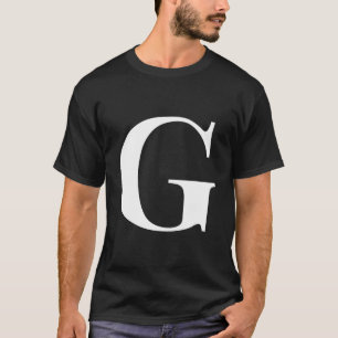 Personalisierter Name Alphabet Anfangsbuchstabe G T-Shirt
