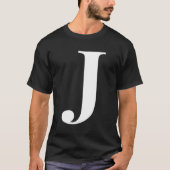 Personalisierter Name Alphabet Anfangsbuchstabe J T-Shirt (Vorderseite)